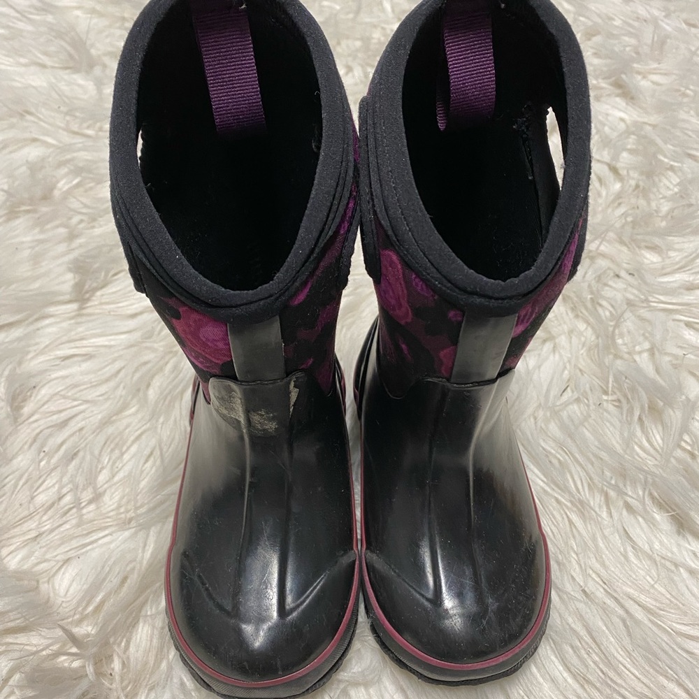 Kids Black and Purple Boots